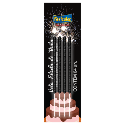 Produto Festcolor - VELA ESTRELA DE PRATA