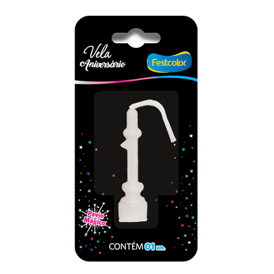Produto Festcolor - VELA ANIVERSÁRIO BRANCA N° 1