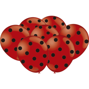 BALÃO DECORADO POÁ VERMELHO E PRETO