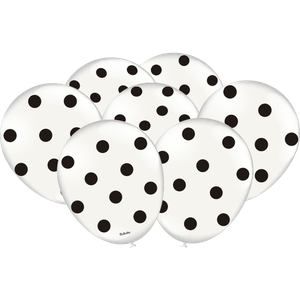 BALÃO DECORADO POÁ BRANCO E PRETO