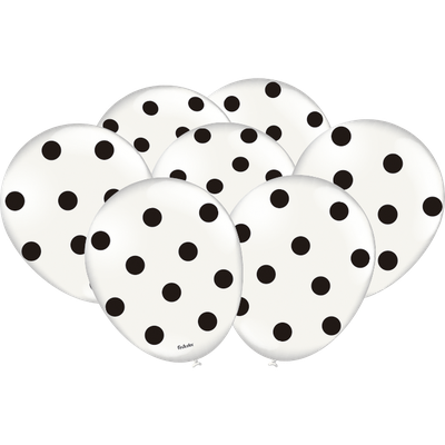 Produto Festcolor - BALÃO DECORADO POÁ BRANCO E PRETO