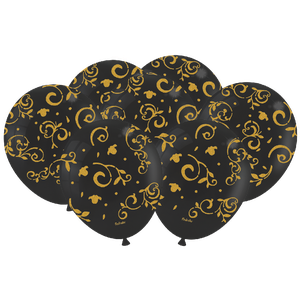BALÃO METALLIC PRETO ARABESCO