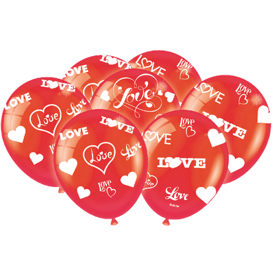 Produto Festcolor - BALÃO METALLIC CORAÇÕES LOVE VERMELHO