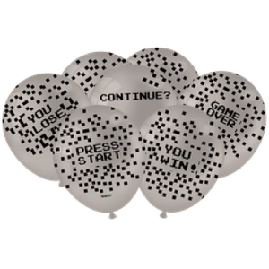 BALÃO METALLIC PRATA GAMES