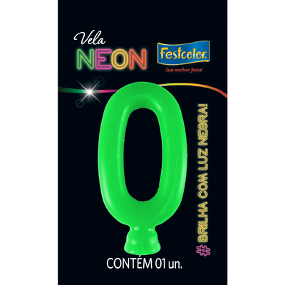 Produto Festcolor - VELA NEON VERDE N° 0