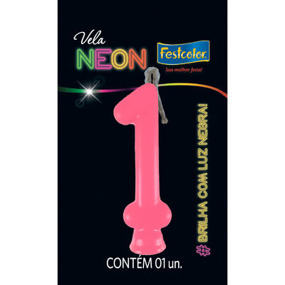Produto Festcolor - VELA NEON ROSA N° 1
