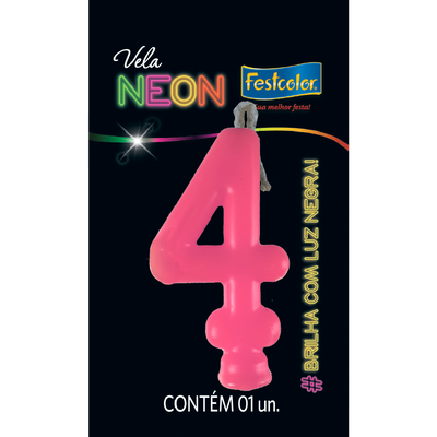 Produto Festcolor - VELA NEON ROSA N° 4