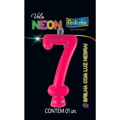 Produto Festcolor - VELA NEON ROSA N° 7