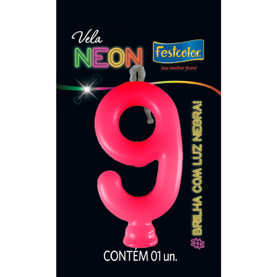 Produto Festcolor - VELA NEON ROSA N° 9