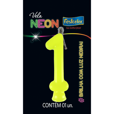 Produto Festcolor - VELA NEON AMARELO N° 1