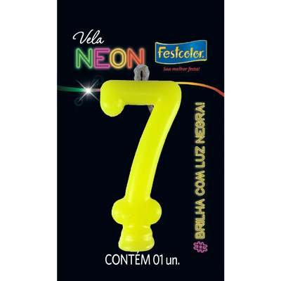 Produto Festcolor - VELA NEON AMARELO N° 7