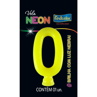 Produto Festcolor - VELA NEON AMARELO N° 0