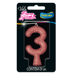 VELA PURO GLITTER ROSE GOLD N° 3
