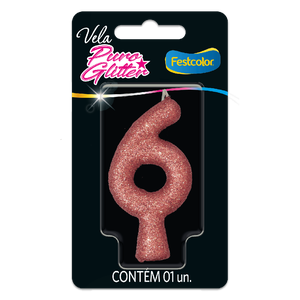 VELA PURO GLITTER ROSE GOLD N° 6