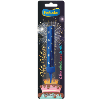 Produto Festcolor - VELA VULCÃO AZUL