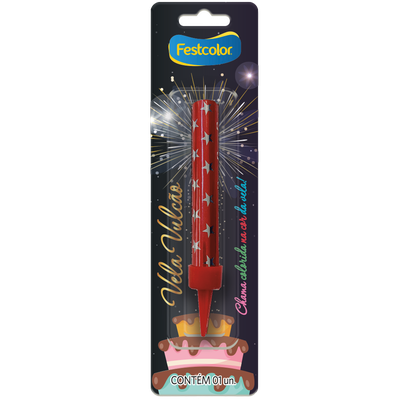 Produto Festcolor - VELA VULCÃO ROSA