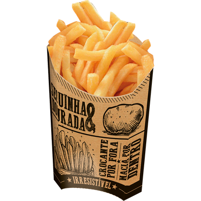 Produto Festcolor - CAIXA PARA BATATA FRITA FRASES KRAFT 250 G/M2