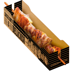 CAIXA PARA ESPETINHO FRASES KRAFT 250 G/M2