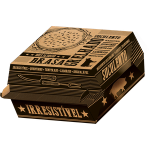 CAIXA PARA HAMBÚRGUER KRAFT 250 G/M2