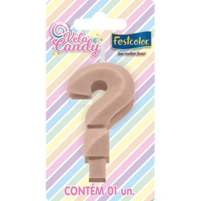 Produto Festcolor - VELA CANDY SALMÃO INTERROGAÇÃO