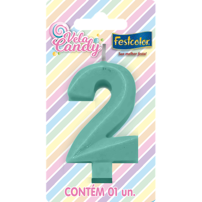 Produto Festcolor - VELA CANDY VERDE N° 2