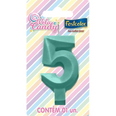 Produto Festcolor - VELA CANDY VERDE N° 5