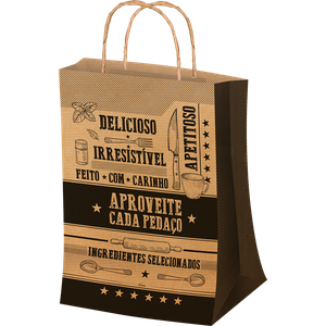 SACOLA G FRASES KRAFT 80 G/M2