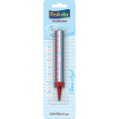 Produto Festcolor - VELA VULCÃO CHÁ REVELAÇÃO MENINO