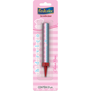 VELA VULCÃO CHÁ REVELAÇÃO MENINA