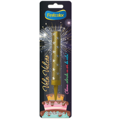 Produto Festcolor - VELA VULCÃO OURO