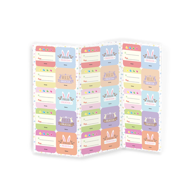 Produto Festcolor - ADESIVO QUADRADO FELIZ PÁSCOA CANDY