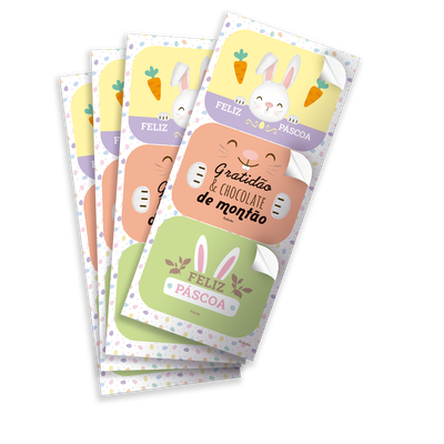 Produto Festcolor - ADESIVO RETANGULAR PÁSCOA CANDY