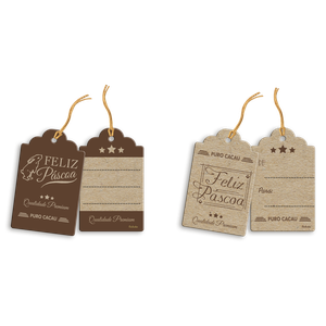 TAGS KRAFT PURO CACAU FELIZ PÁSCOA