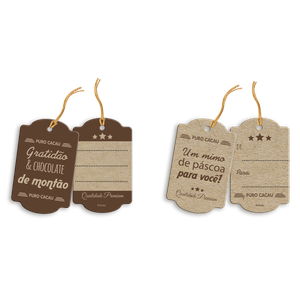 TAGS KRAFT PURO CACAU GRATIDÃO
