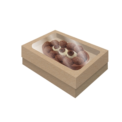 Produto Festcolor - CAIXA OVO TAMPA COM VISOR G PÁSCOA KRAFT LISO