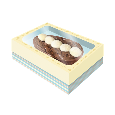 Produto Festcolor - CAIXA OVO TAMPA COM VISOR G PÁSCOA CANDY AMARELO