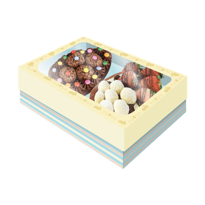 Produto Festcolor - CAIXA 2 OVOS TAMPA COM VISOR P PÁSCOA CANDY AMARELO