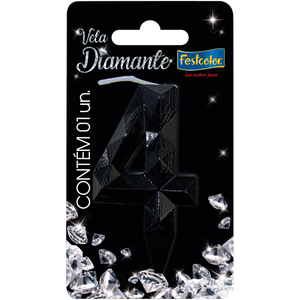 VELA DIAMANTE PRETA N° 4