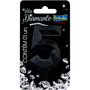 VELA DIAMANTE PRETA N° 5