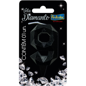 VELA DIAMANTE PRETA N° 9