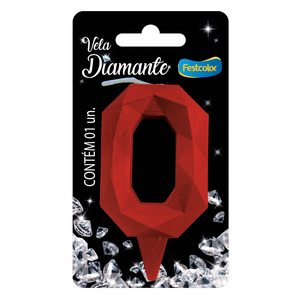 VELA DIAMANTE VERMELHA N° 0
