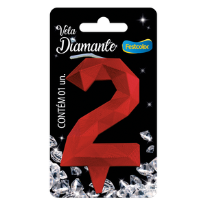 VELA DIAMANTE VERMELHA N° 2