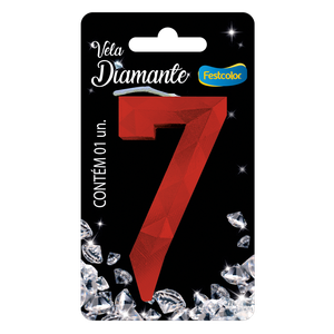 VELA DIAMANTE VERMELHA N° 7