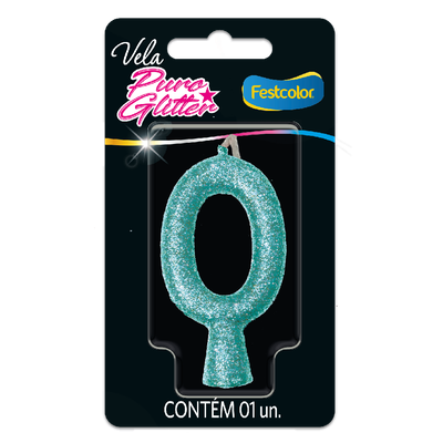 Produto Festcolor - VELA PURO GLITTER TIFFANY N° 0
