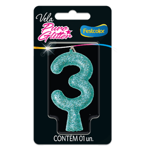 VELA PURO GLITTER TIFFANY N° 3