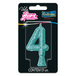 VELA PURO GLITTER TIFFANY N° 4