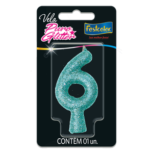 VELA PURO GLITTER TIFFANY N° 6