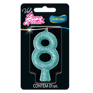 VELA PURO GLITTER TIFFANY N° 8