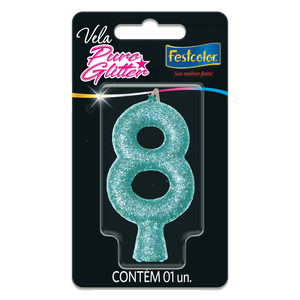 VELA PURO GLITTER TIFFANY N° 8