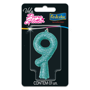 VELA PURO GLITTER TIFFANY N° 9